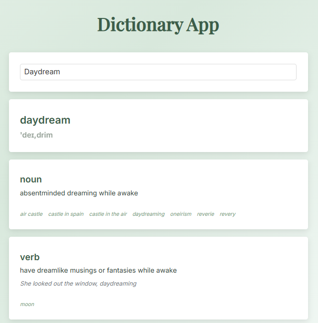 Dictionary Preview